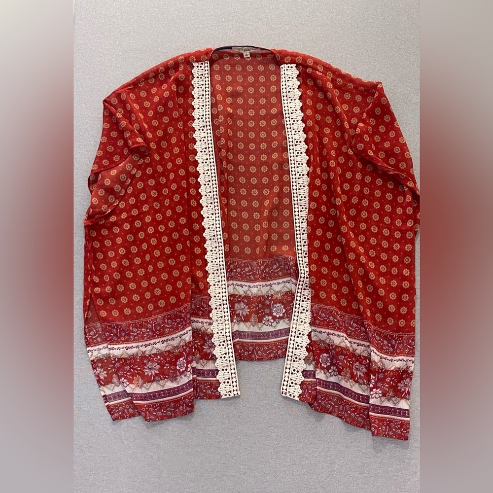 Altar’d State Floral Patchwork Boho Duster (Size L)